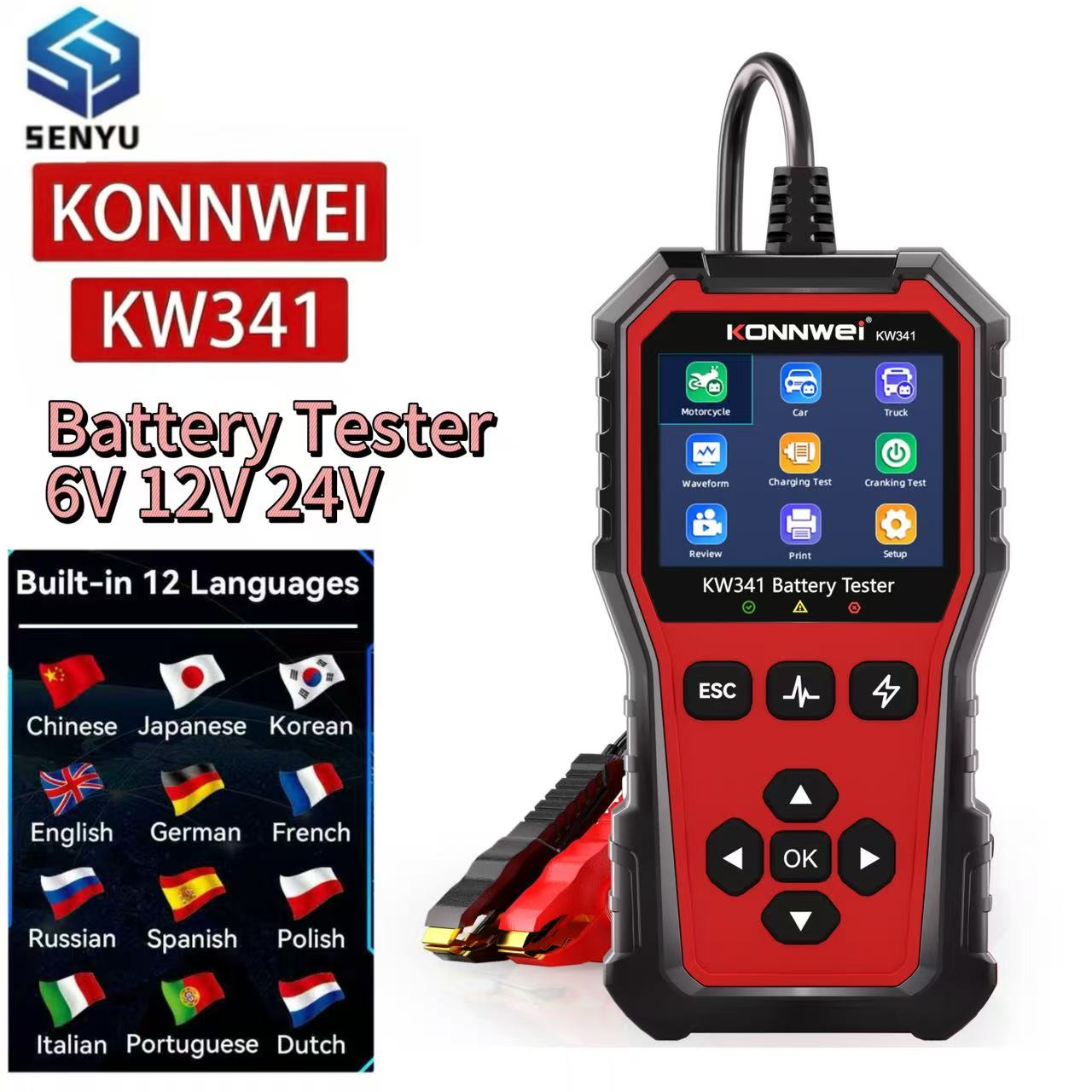 KONNWEI KW341 Araba Motosiklet - Battery Load Tester incelemesi ve fiyatı
