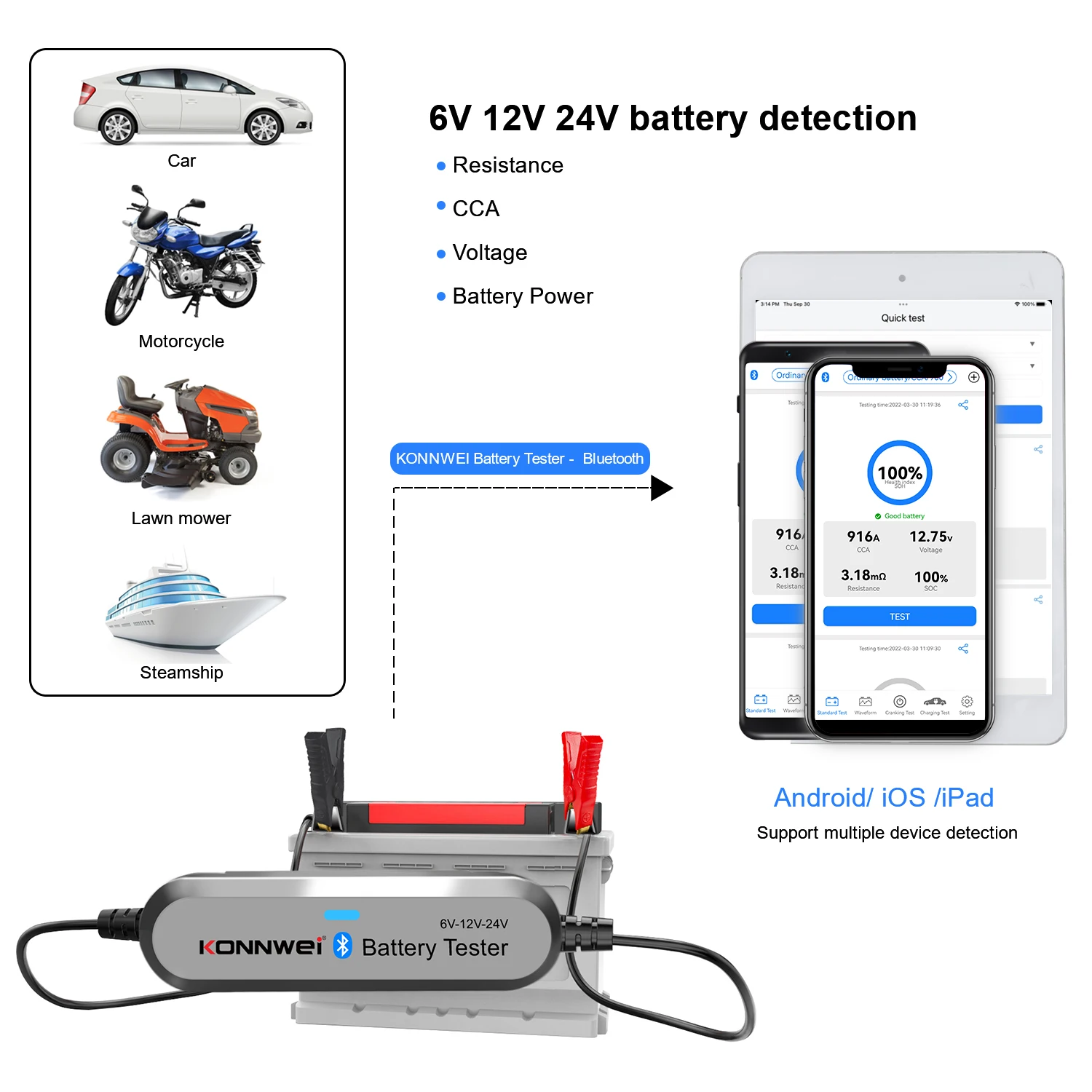2026 KONNWEI BK200 Bluetooth 5 - Battery Load Tester incelemesi ve fiyatı